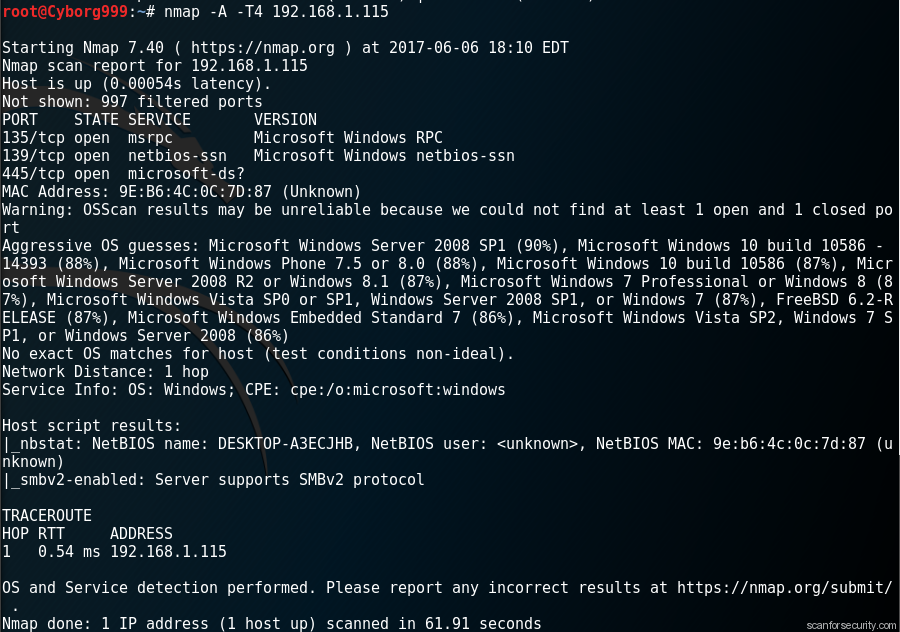 nmap usage example