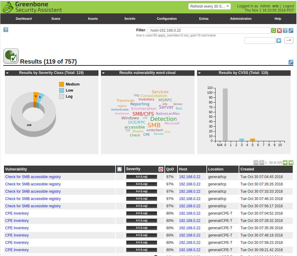 OpenVAS Web UI Example